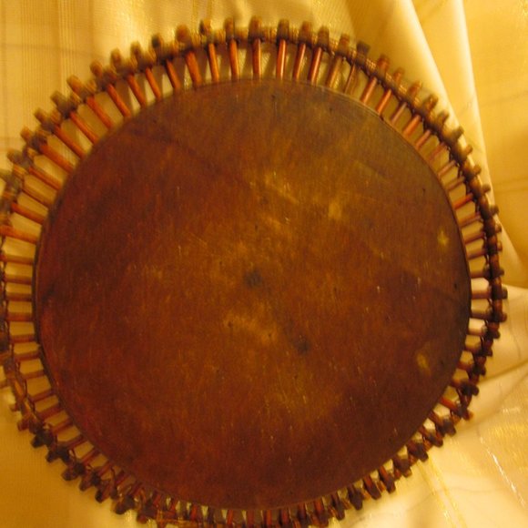 VINTAGE BAMBOO CANDLE HOLDER( GRAPES) FLOWERS) NICE BALLS ETC. - Picture 7 of 16